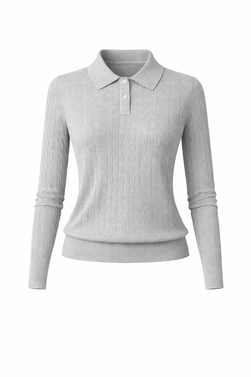 Elise | polo in maglia fine elasticizzata